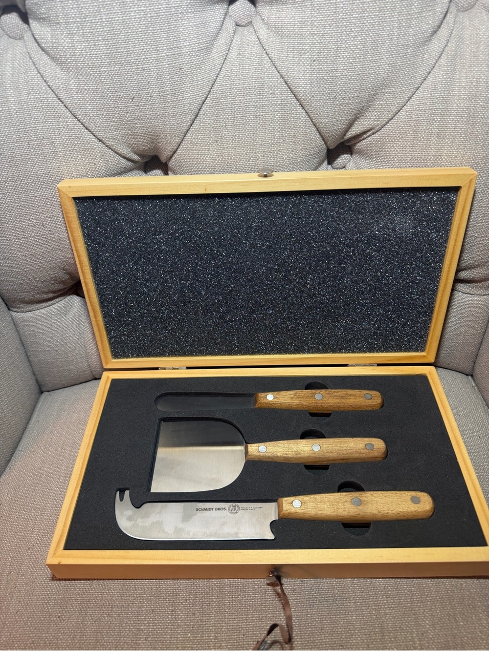 Schmidt Brothers Cutlery Project X 3 Piece Cheese Wedge Spreader Knife Set Box